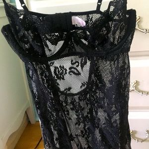 Victoria's Secret Black Lace Babydoll